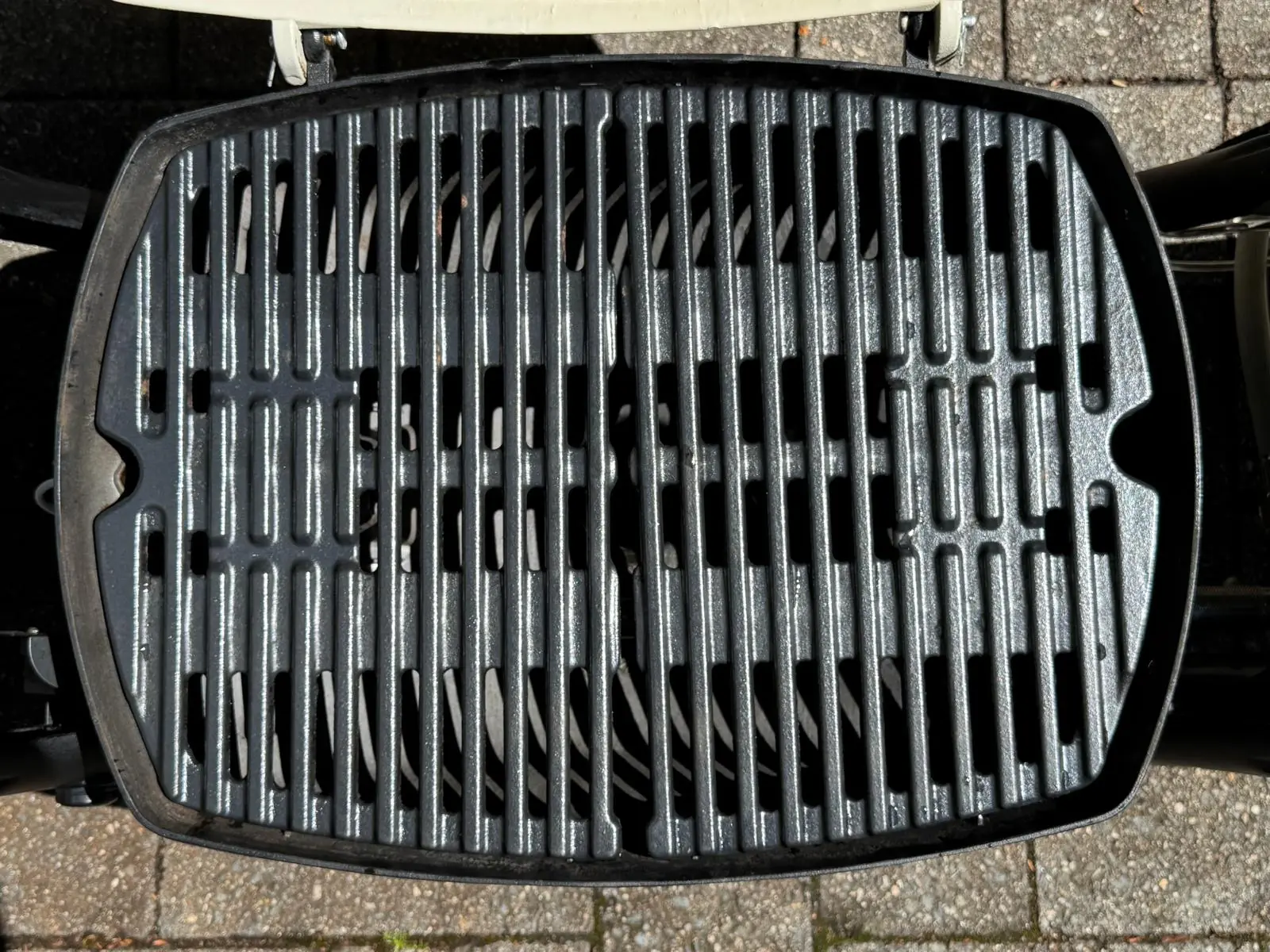Weber Q1200 cooking grill after cleaning in Mosman, viewed from above